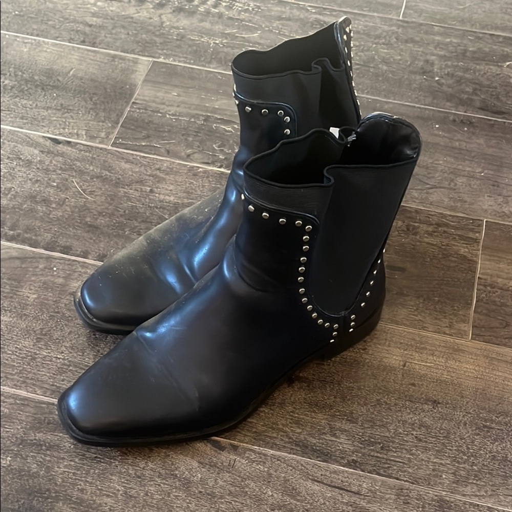 Women’s Zara Black Studded 36 Boots - barely worn